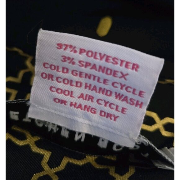 Gretchen Scott Shift Dress XS Diva Black Gold Rocket Girl Embroidered - Picture 6 of 6